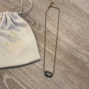 Kendra Scott Black Pendant with Black Stone